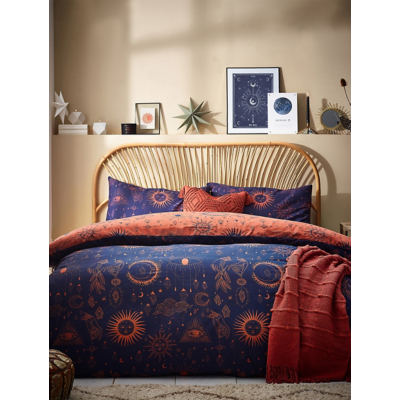 Furn. Constellation Celestial Single Duvet Cover Set, Brown