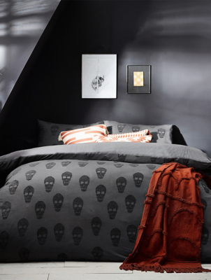 The Linen Yard Skulls Tufted 100 Cotton Duvet Cover Set Home