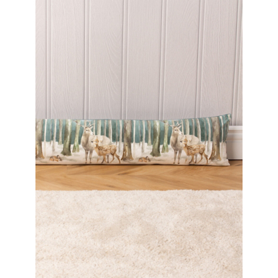 Evans Lichfield Stag Scene Polyester Filled Draught Excluder Teal