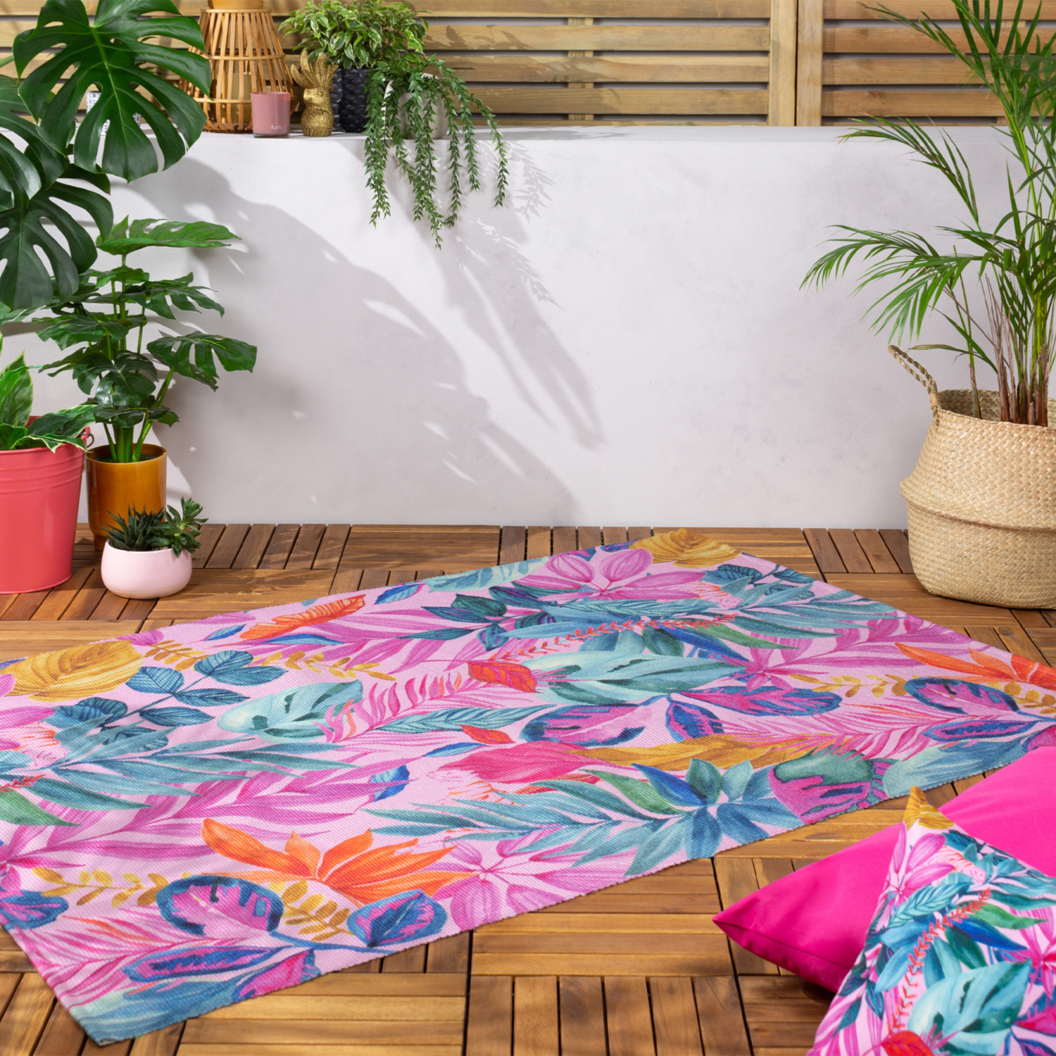 George Multi Furn Psychedelic Jungle Outdoor/Indoor Printed Rug
