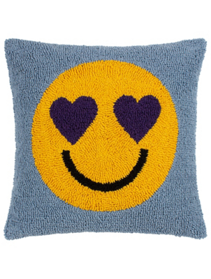Heya Home Smile Knitted Cushion Home George at ASDA