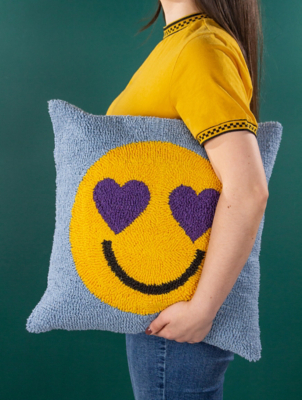 Plush Pillows Emoji Pillows Dollar Tree Crochet Heart Eye Emoji