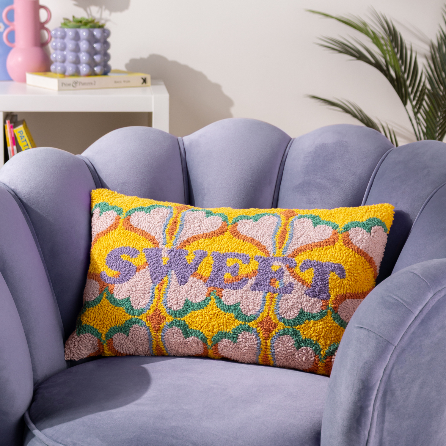 George Multi Heya Home Sweet Slogan Knitted Cushion
