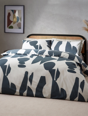 Hoem Meta Geometric Cotton Rich Duvet Cover Set Home at ASDA