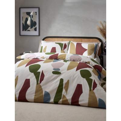 George Hoem Meta Geometric Cotton Rich Duvet Cover Set - Multi