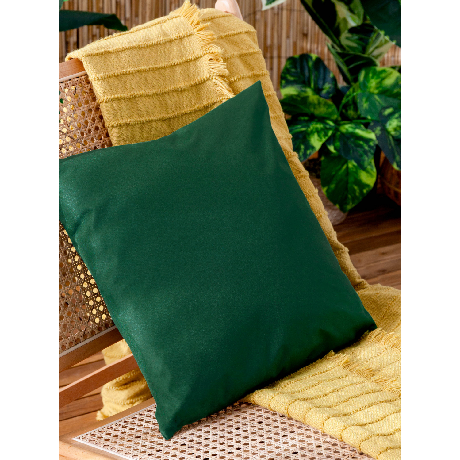George Bottle Green Furn Wrap Outdoor Cushion