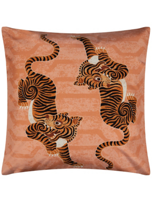 Furn Tibetan Tiger Exotic Water & UV Resistant Outdoor Cushion Home