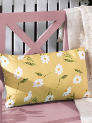 Floral Cushion Gold Cushions Asda Wylder Nature Daisies