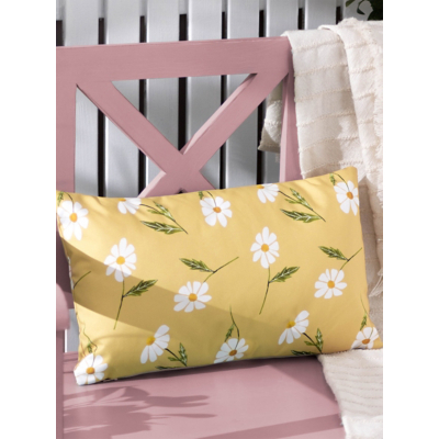 Wylder Nature Daisies Rectangular Floral Reversible Outdoor Cushion