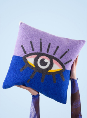 Heya Home All Eyes On You Boucle Cushion Home George at ASDA