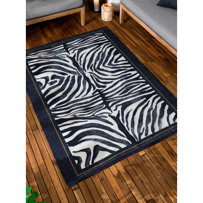 Paoletti Leopardis Zebra Printed Indoor/Outdoor Rug Multicolour 120 X 170Cm, Multi