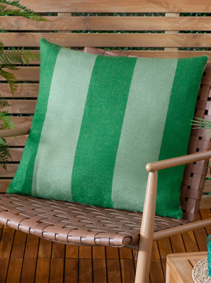Furn Deck Green Stripe Woven Outdoor Cushion