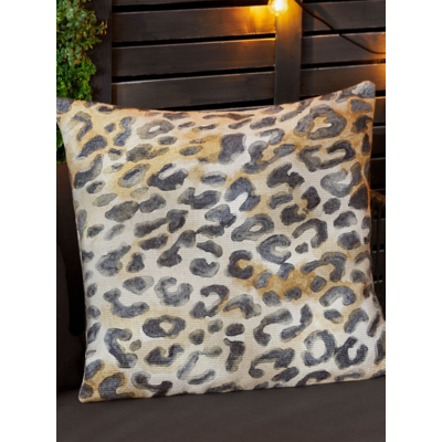Paoletti Leopardis Leopard Woven Filled Outdoor Cushion Multicolour 59 X 59Cm, Multi