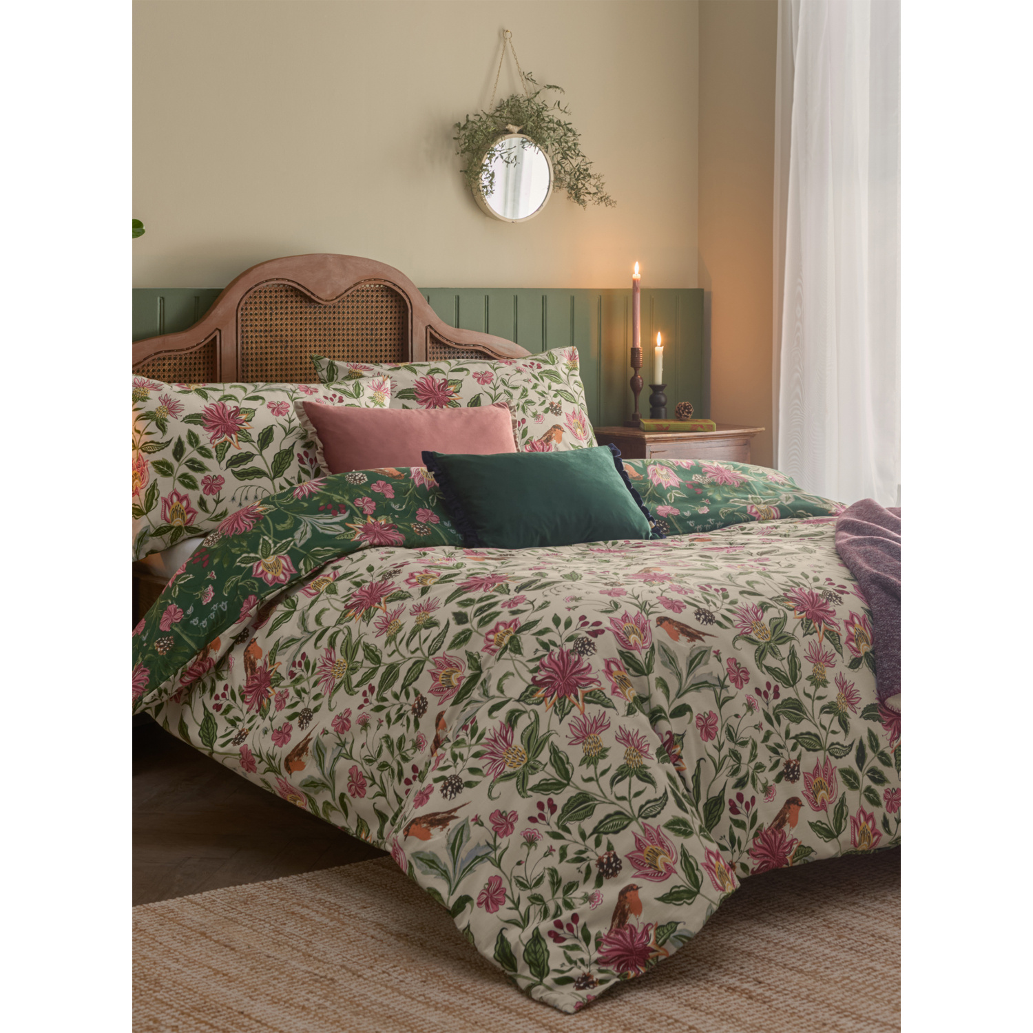 George Multi Wylder Beatrice Reversible Floral Duvet Set