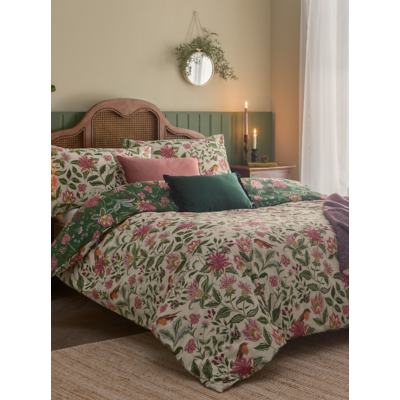 Wylder Nature Beatrice Reversible Floral Duvet Cover Set, Single, Multicolour, Multi