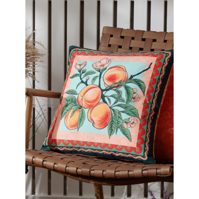 Furn. Anemone Peaches Printed Filled Outdoor Cushion Multicolour 45 X 45Cm, Multi