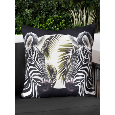 Paoletti Leopardis Zebra Woven Filled Outdoor Cushion Multicolour 50 X 50Cm, Multi
