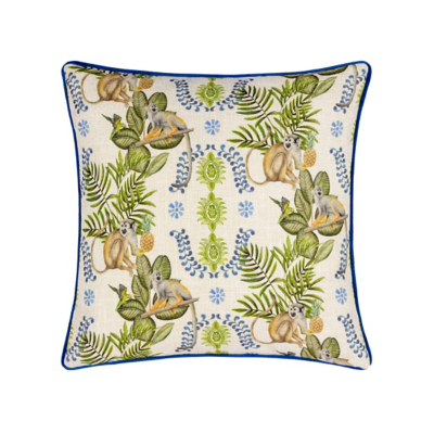 George Wylder Valera Lagos Monkey Tropical Cushion