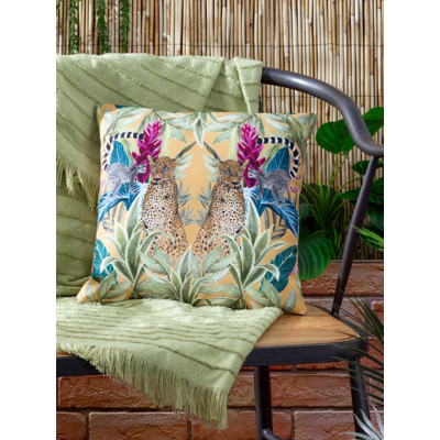 Wylder Kali Leopards Exotic Polyester Filled Outdoor Cushion, Multi