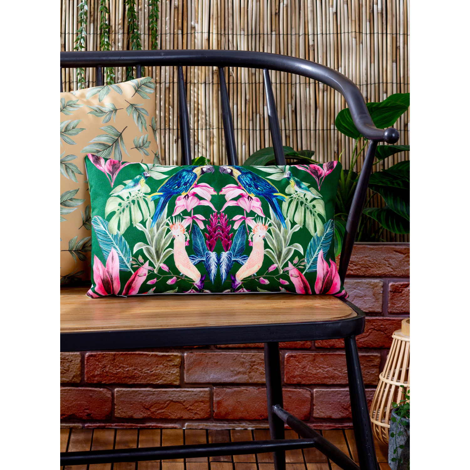 George Green Wylder Tropics Kali Birds Exotic Outdoor Cushion