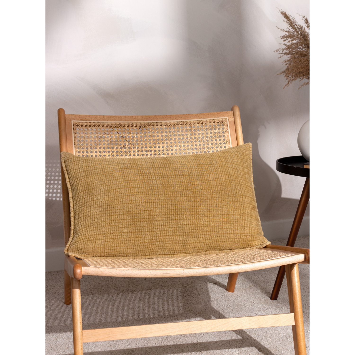 George Honey Yard Ribble Yellow Acid Wash Cushion