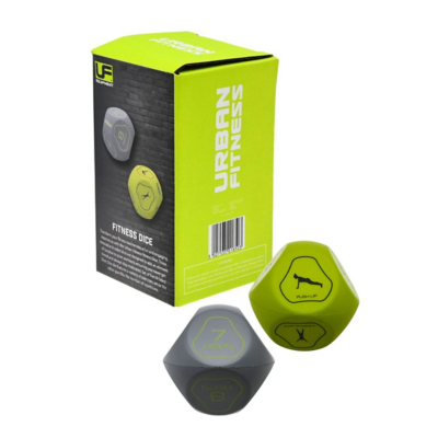 George Urban Fitness Dice - Set of 2 - Yellow & Grey