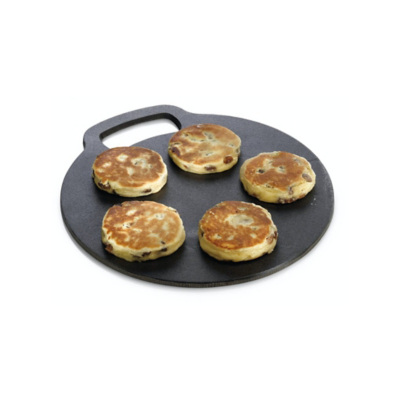 George KitchenCraft Cast Iron 27cm Black Steel Baking Stone