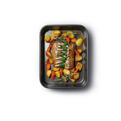 MasterClass Non-Stick 39cm x 28cm Roasting Pan in Black | Size: 39 cm x 28 cm