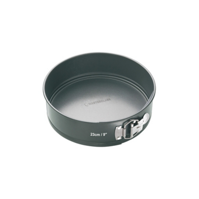 MasterClass Non-Stick Springform Loose Base Cake Tin, Carbon Steel, 23cm in Dark Grey