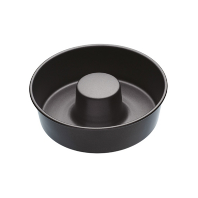 MasterClass Non-Stick Ring Cake Tin, Round Carbon Steel Savarin Cake Pan, 20cm in Black