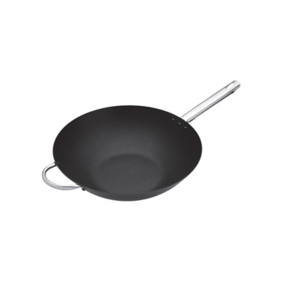 MasterClass Carbon Steel 35.5cm Wok in Dark Grey