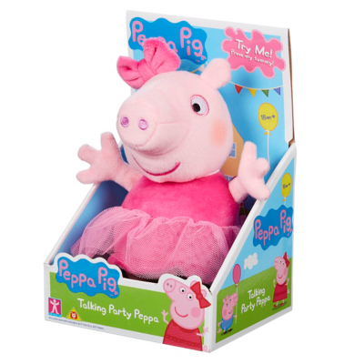 peppa pig talking plush toy