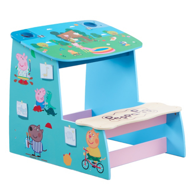 Peppa Pig Wooden Play Desk Toys & Character at ASDA