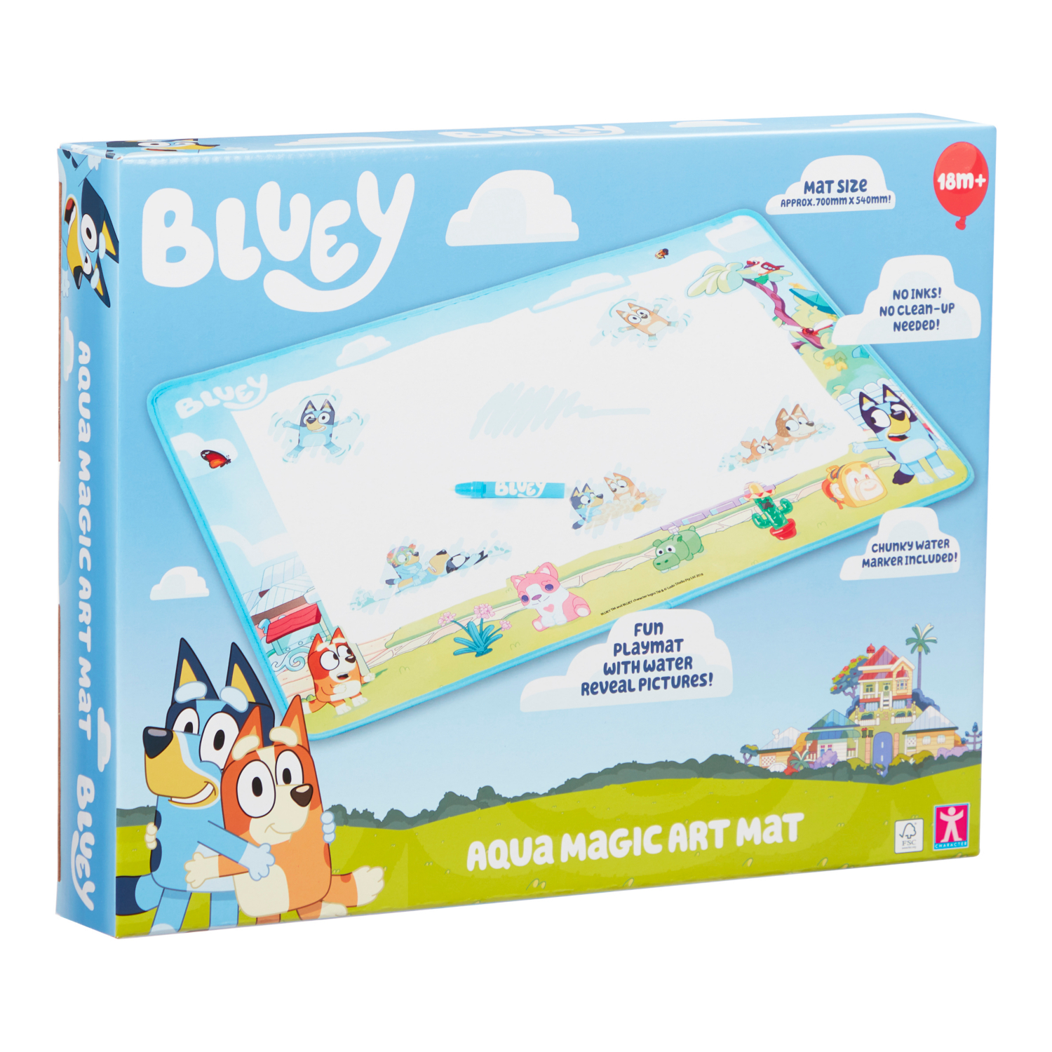 Bluey Aqua Magic Art Mat 700X500mm With Water Pen - Mess-Free, Reusable Drawing Surface (Code 7838) - Image 5