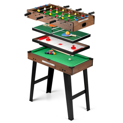 Toyrific 27" 4 In 1 Stand Up Games Table - Dark Brown, Brown