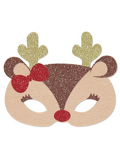 Download Glittery Reindeer Christmas Mask | Kids | George