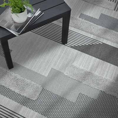 Asiatic Monty Rug  080x150cm Black And Grey Geometric, Black