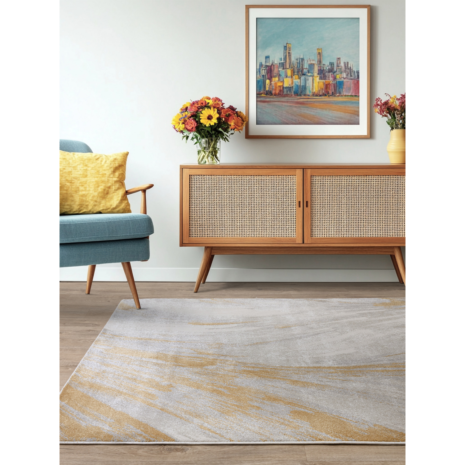 George Grey The Rug Edit Viva Swirl & Gold Rug