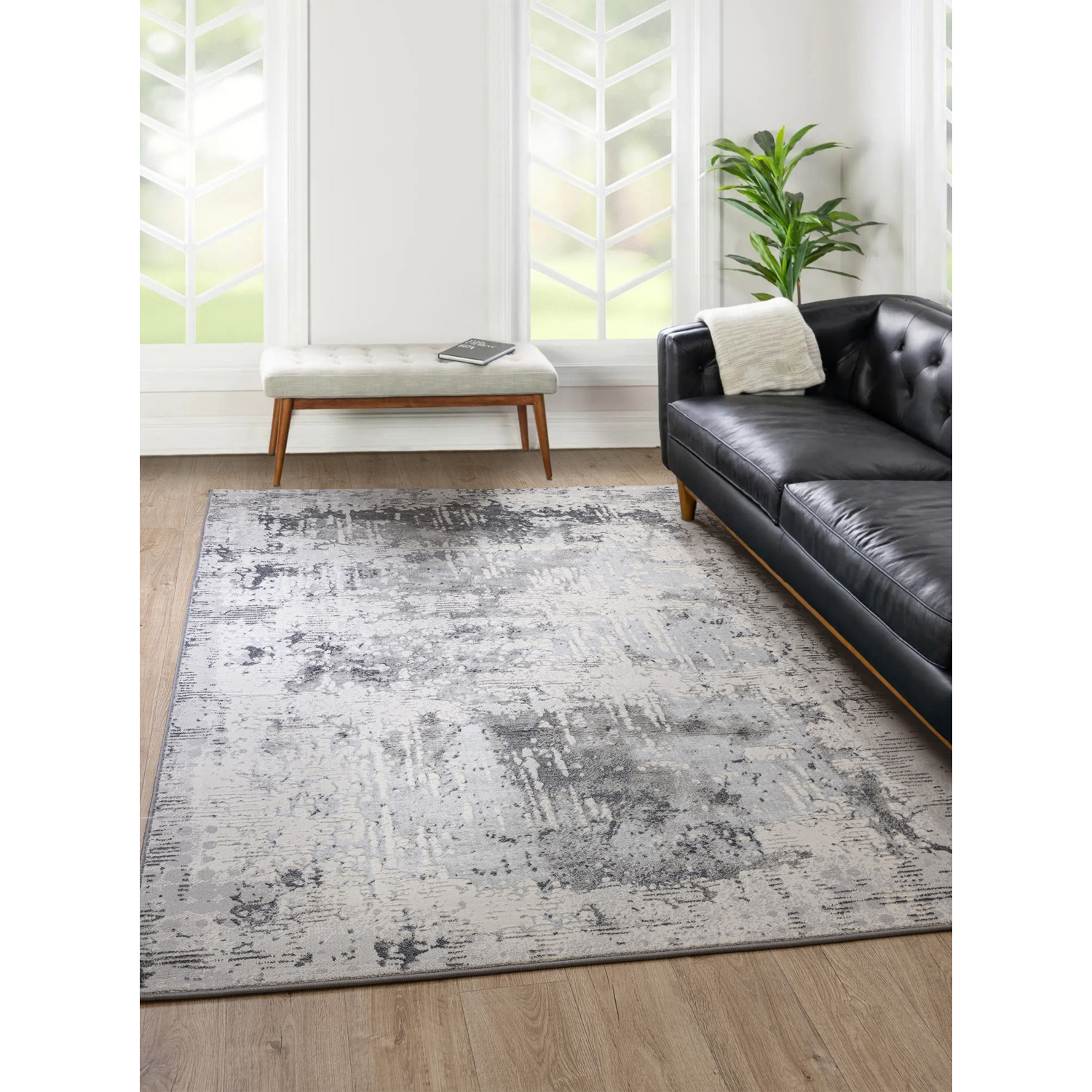 George Charcoal Grey The Rug Edit Ritz Shimmer Charcoal Rug