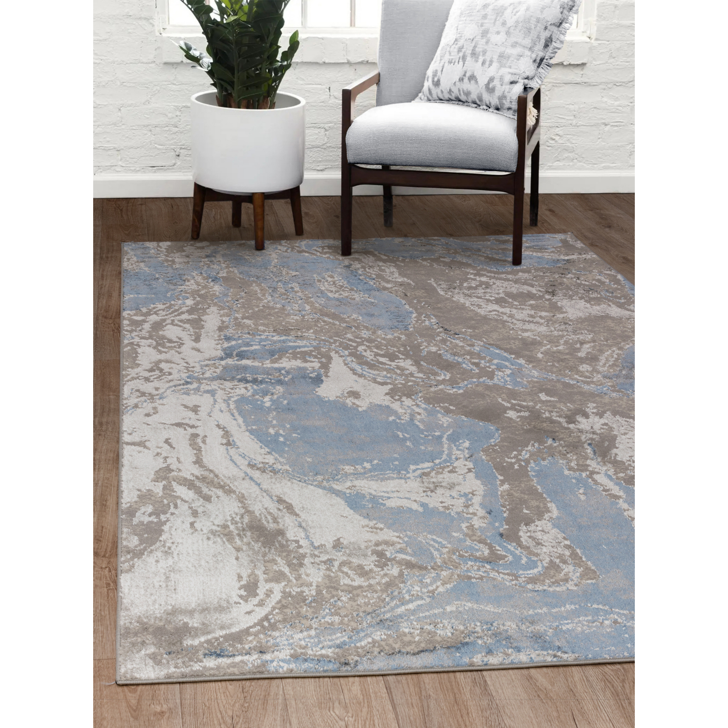 George Blue The Rug Edit Ritz Abstract Rug