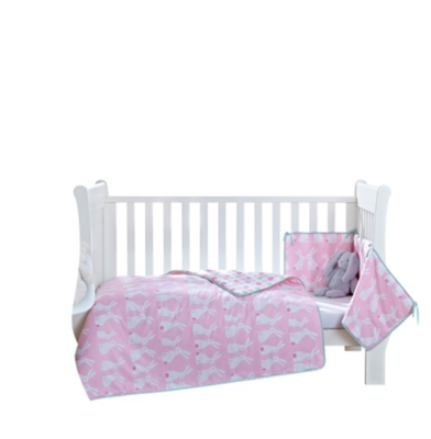 Clair De Lune Rabbits Cot & Cot Bed Quilt and Bumper Set Baby at ASDA
