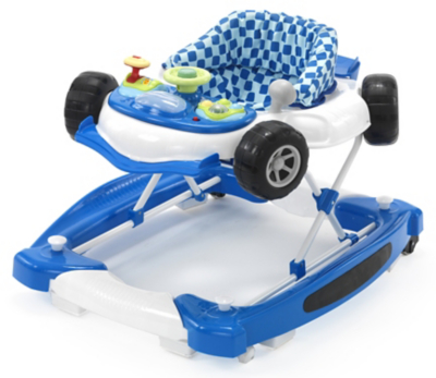 blue car baby walker