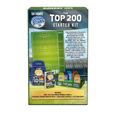 Top Trumps World Football Stars Battle Mat Card Game - Ages 6+, 30 Player Cards