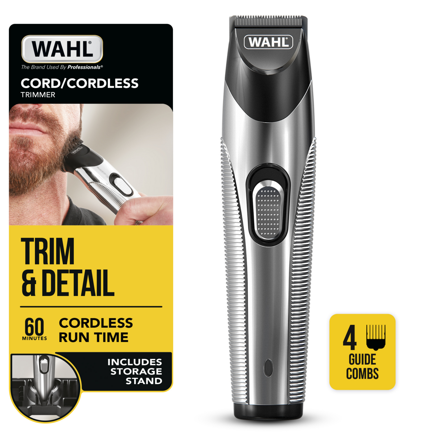 Wahl Silver Trimmer Kit Cord/Cordless Stubble
