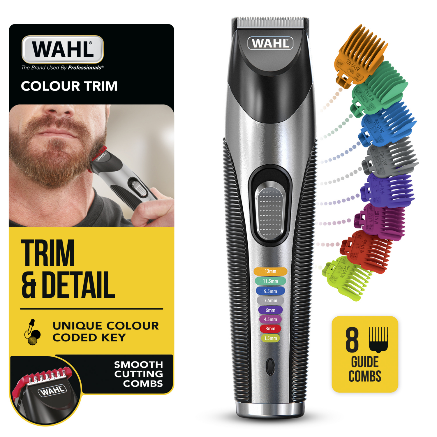 Wahl Silver Colour Trim Stubble & Beard Trimmer