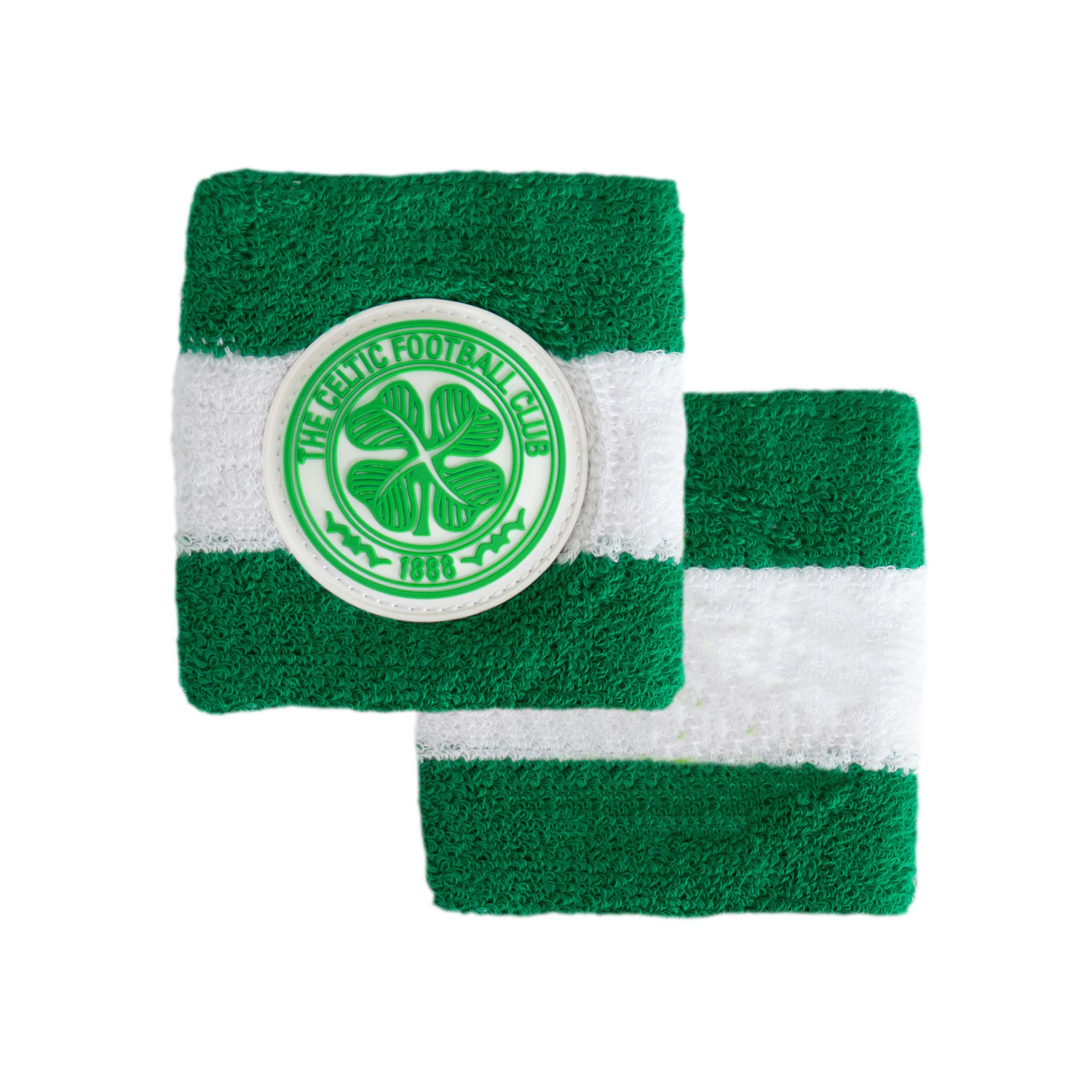 George Green & White Celtic 2Pk Cotton Wristbands