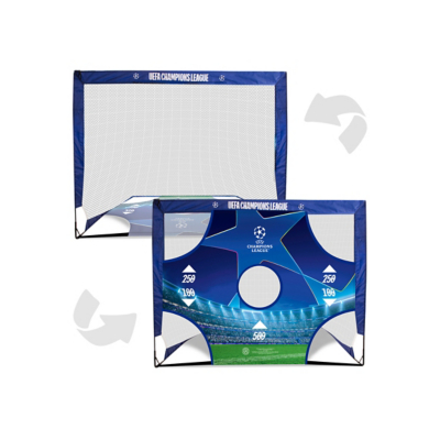 Hy-Pro UCL 4ft x 3ft Flexi Goal with Target Sheet in Blue | Size: Kids