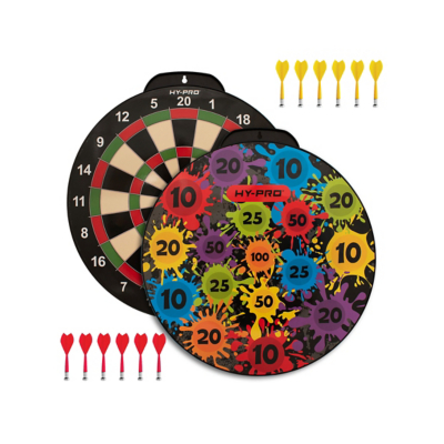 Hy-Pro Double Sided Magnetic Dartboard, Multi