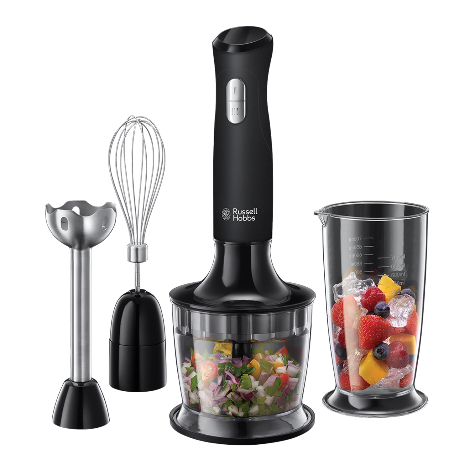 Russell Hobbs Black Desire Matte Charcoal 3-In-1 Hand Blender 27141