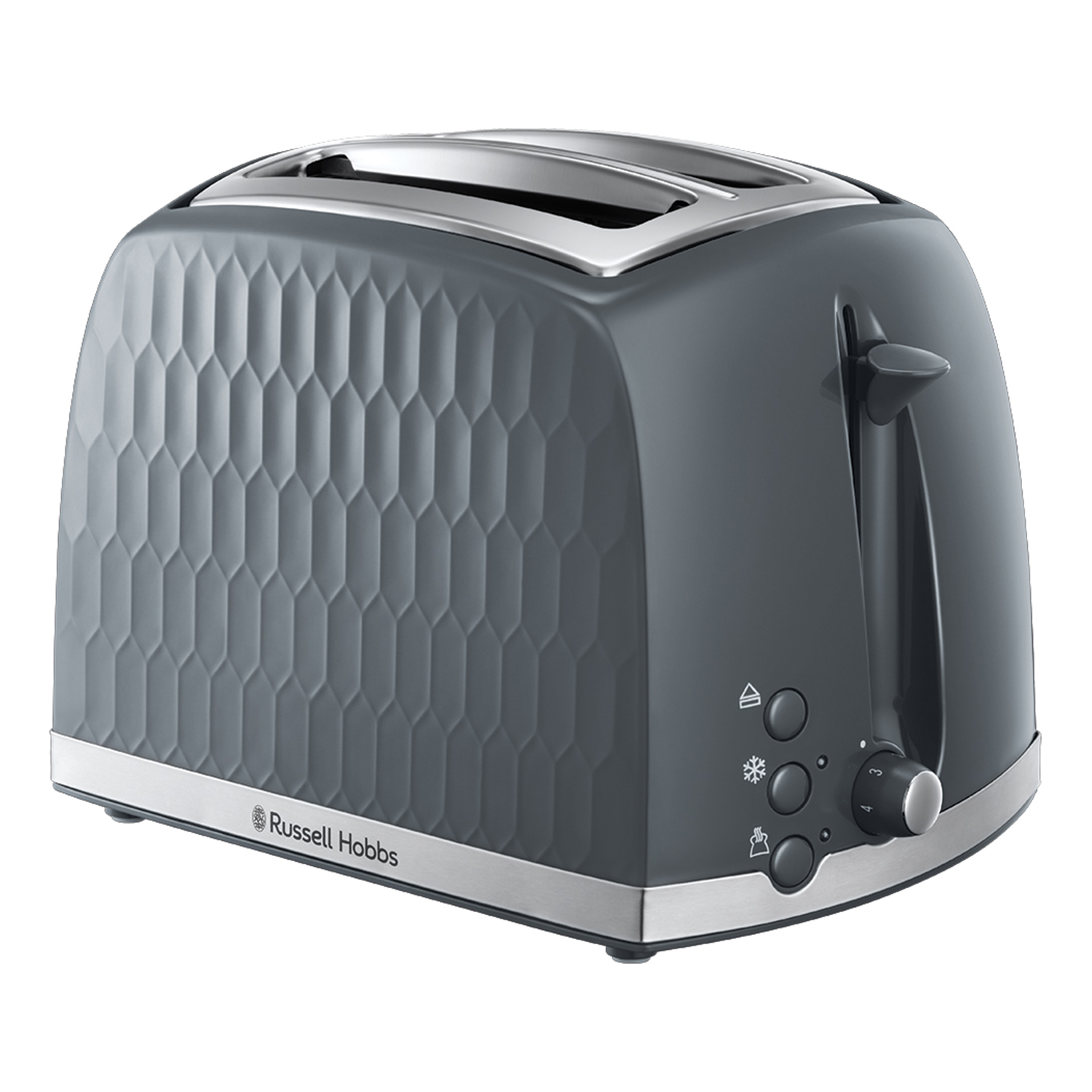 Russell Hobbs Grey 26063 Honeycomb 2 Slice Toaster